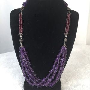 Amethyst and Orissa Garnet Necklace